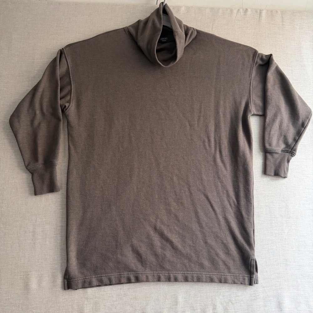 Aerie Turtleneck Sweatshirt Tunic Oversized Brown Cotton Blend Gorpcore